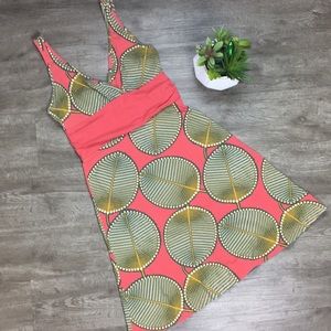 Patagonia Margot Dress Palm Leaf Coral Athletic